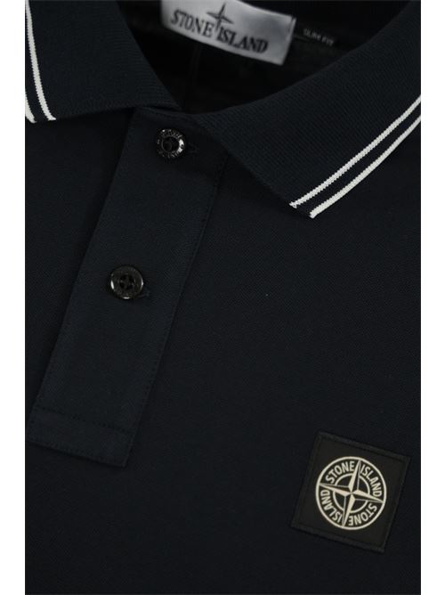 Polo 2SL18 in pique' di cotone navy STONE ISLAND | 81152SL18A0020